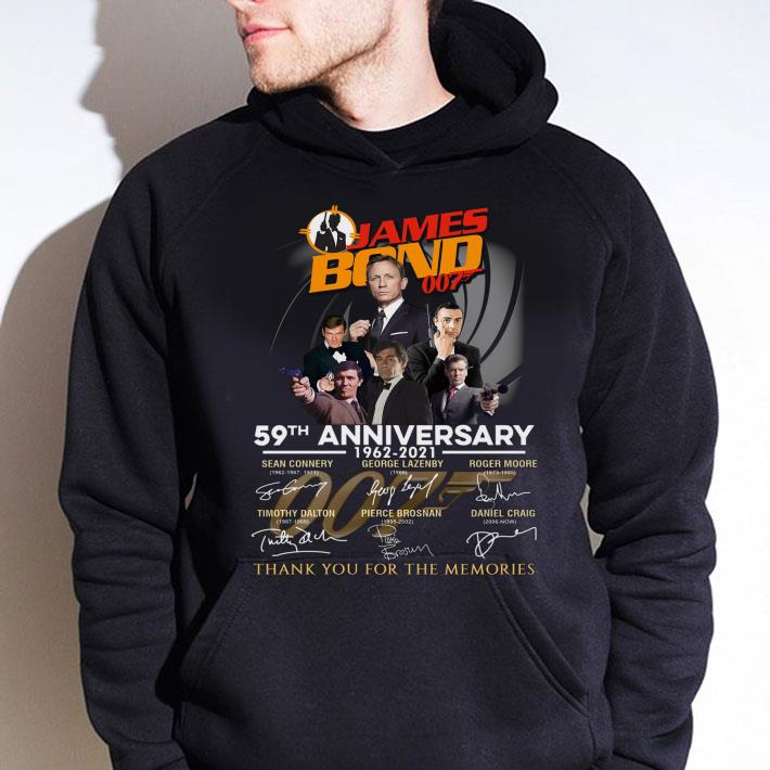 Original 59th Anniversary James Bond 007 Signatures Thank You For The Memories shirt