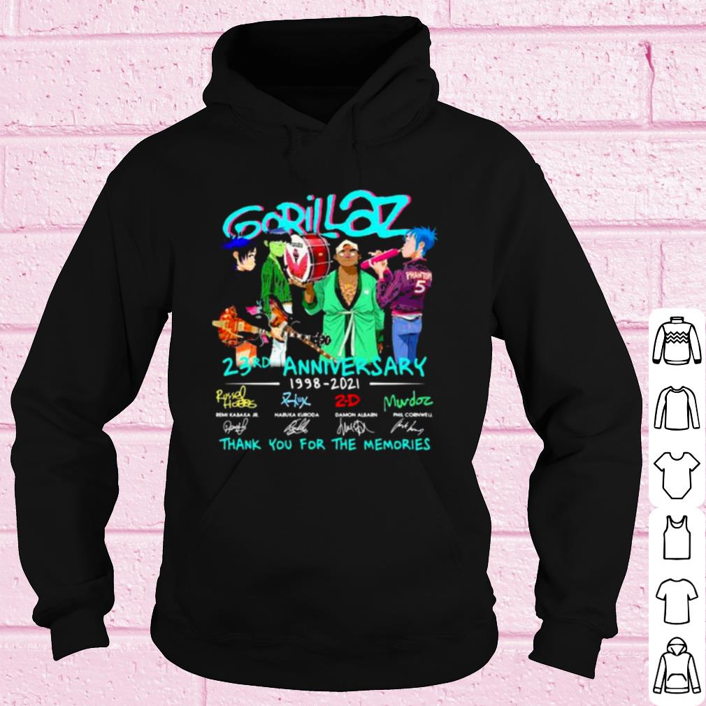 Best Gorillaz 23rd Anniversary 1998 2021 Thank You The Memories Signature shirt