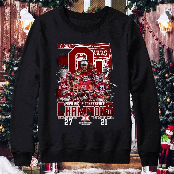 Oklahoma Sooners 27-21 Iowa State Cyclones 2020 Big 12 Conference Champions shirt 3 Oklahoma Sooners 27-21 Iowa State Cyclones 2020 Big 12 Conference Champions shirt