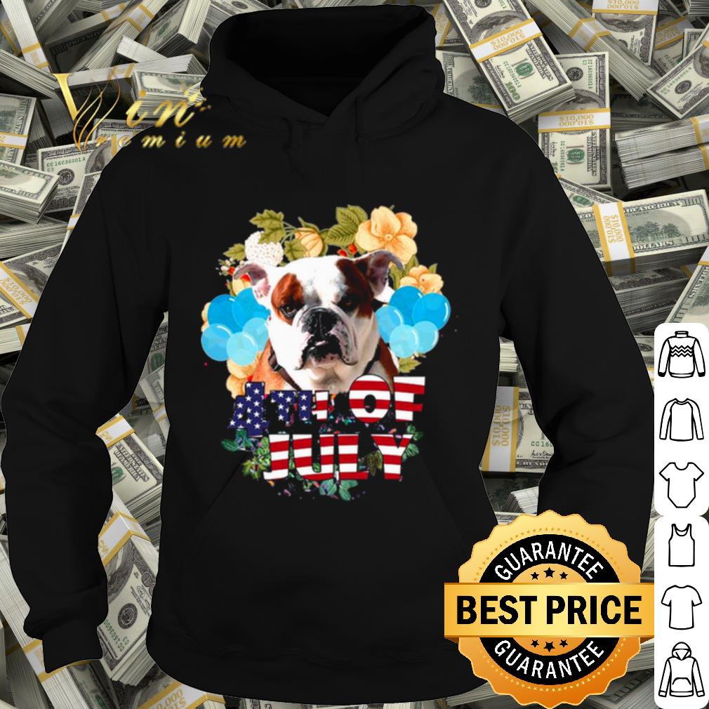 Official Pitbull 4th Of Ju American Flag Flower shirt