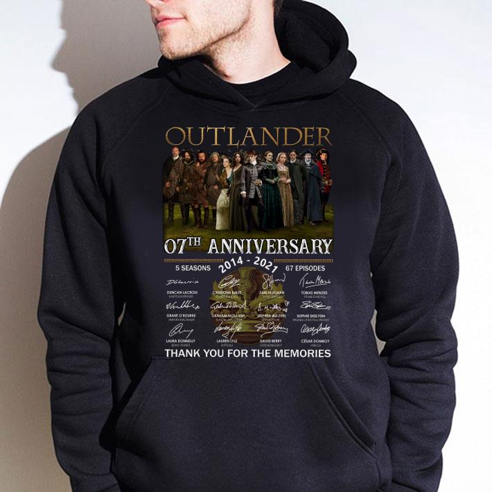 Original Outlander 07th Anniversary 2014-2021 5 Seasons 67 Ep Signatures shirt