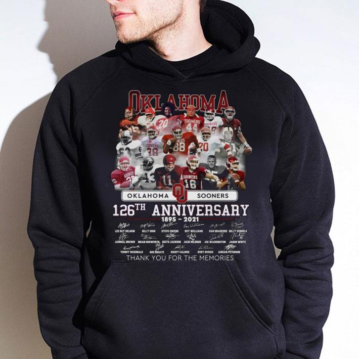 Official Oklahoma Sooners 126th Anniversary 1895-2021 Signatures shirt