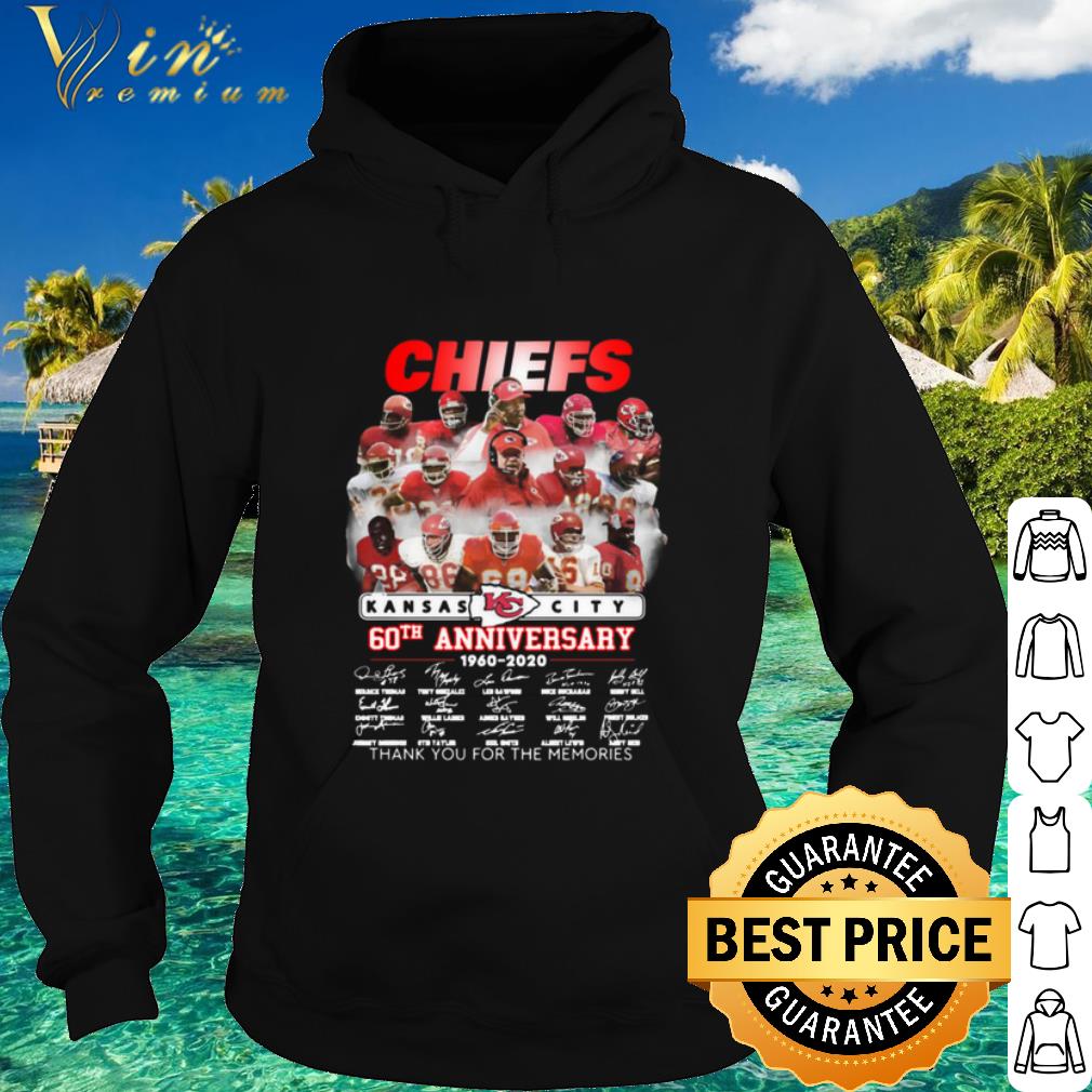 Nice Kansas City Chiefs 60th Anniversary Thank The Memories Signatures shirt