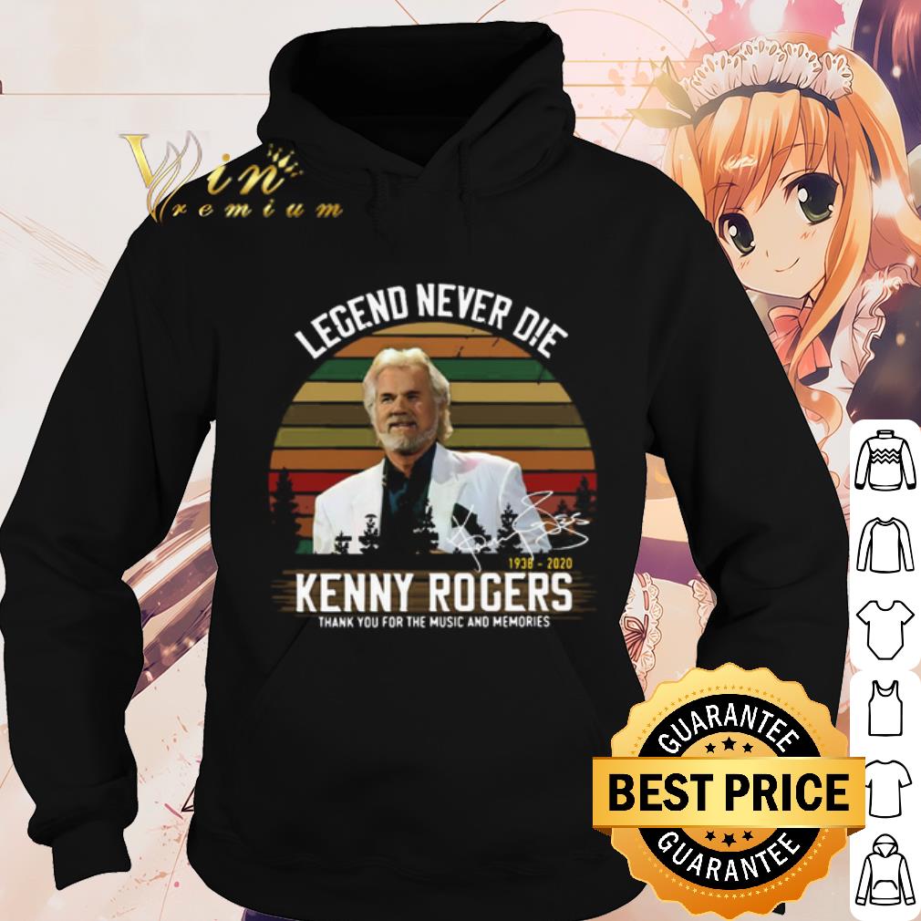 Official Legends Never Die Kenny Rogers Thank You For The Memories Signature shirt