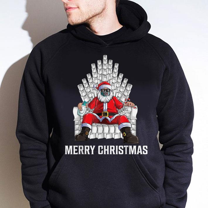 Funny Christmas 2020 Santa Mask Toilet Paper Throne GOT Coronavirus shirt