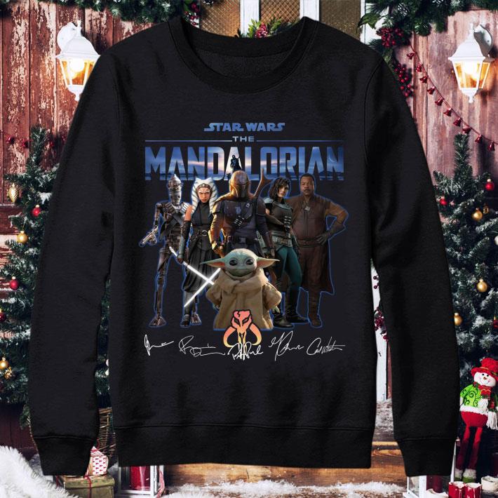 Premium Star Wars The Mandalorian Characters Signatures shirt 3 Premium Star Wars The Mandalorian Characters Signatures shirt