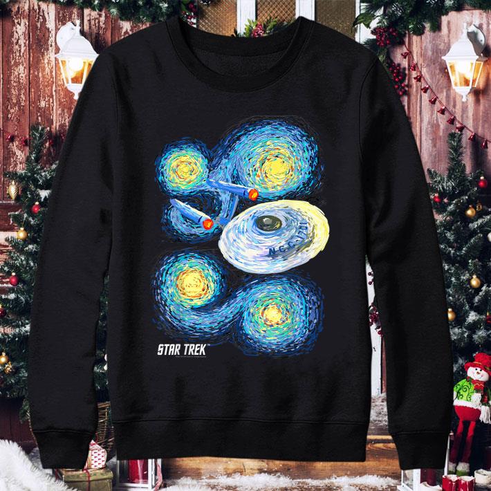 Star Trek Series Starry Night Paint Graphic shirt