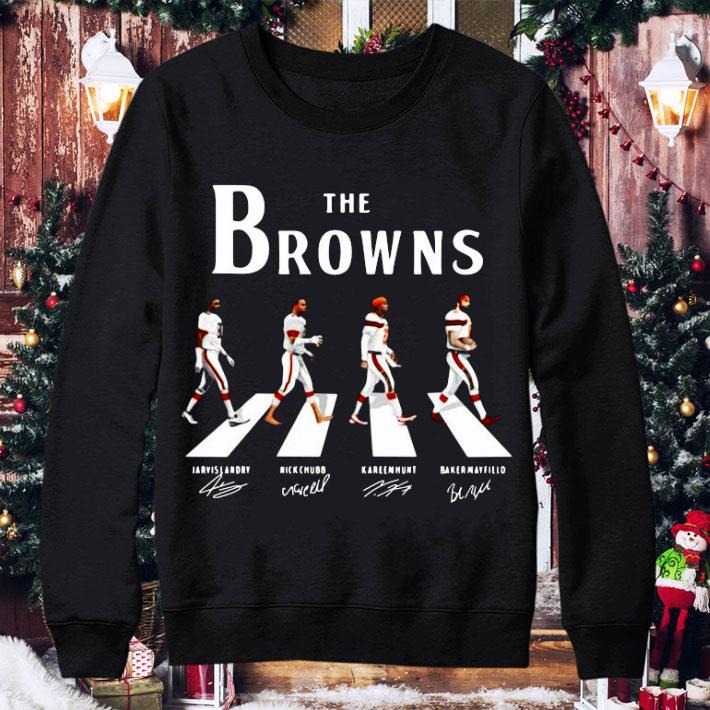 Official The Cleveland Browns Abbey Road signatures Jarvis Landry shirt