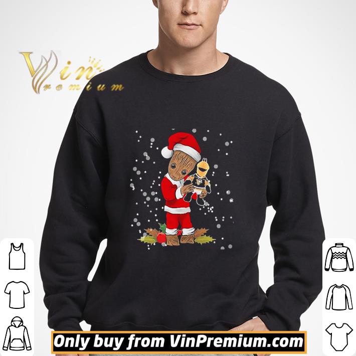 Santa Baby Groot Hug Pittsburgh Penguins Christmas shirt