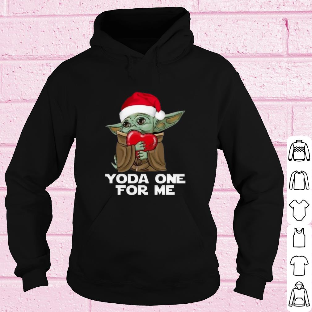 Best Santa Yoda Hug Heart Yoda One For Me shirt