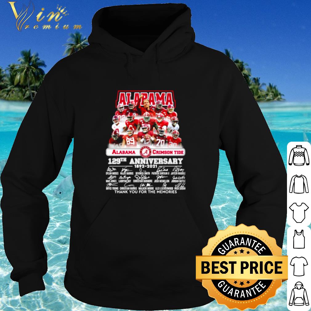 Official Alabama Crimson Tide 129th Anniversary Thank You For The Memories shirt