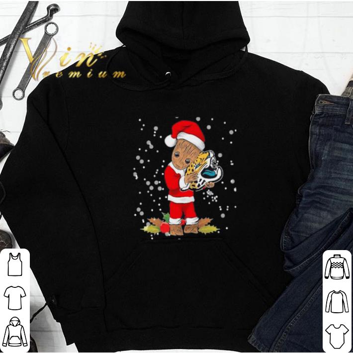 Santa Baby Groot Hug Jacksonville Jaguars Christmas tshirt