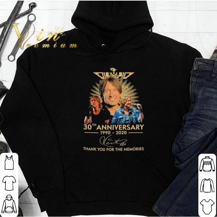 Keith Urban 30th anniversary 1990 2020 signatures thank you for the memories tshirt