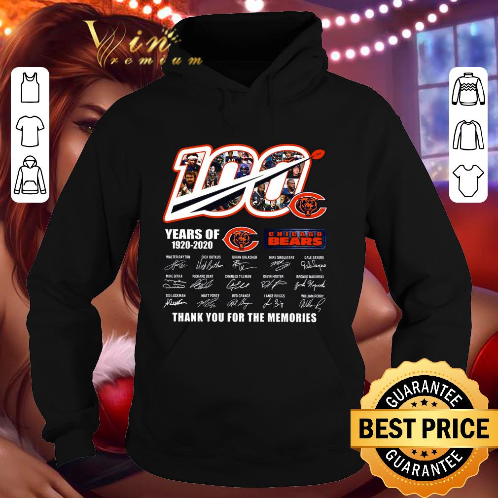 Hot 100 Years Of 1920-2020 Chicago Bears Signed Thank You Memories shirt 3 Hot 100 Years Of 1920-2020 Chicago Bears Signed Thank You Memories shirt