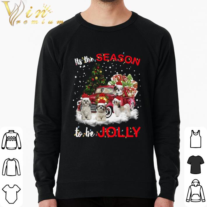 Nice Shih Tzu Its The Season To Be Jolly Crewneck shirt sweatshirt