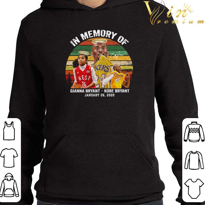 In Memory Of Gianna Bryant And Kobe Bryant January 26 2020 Signature Vintage Retro shirt