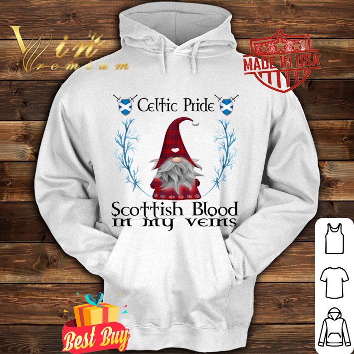 Awesome Gnome Celtic Pride Scottish Blood In My Veins Christmas shirt