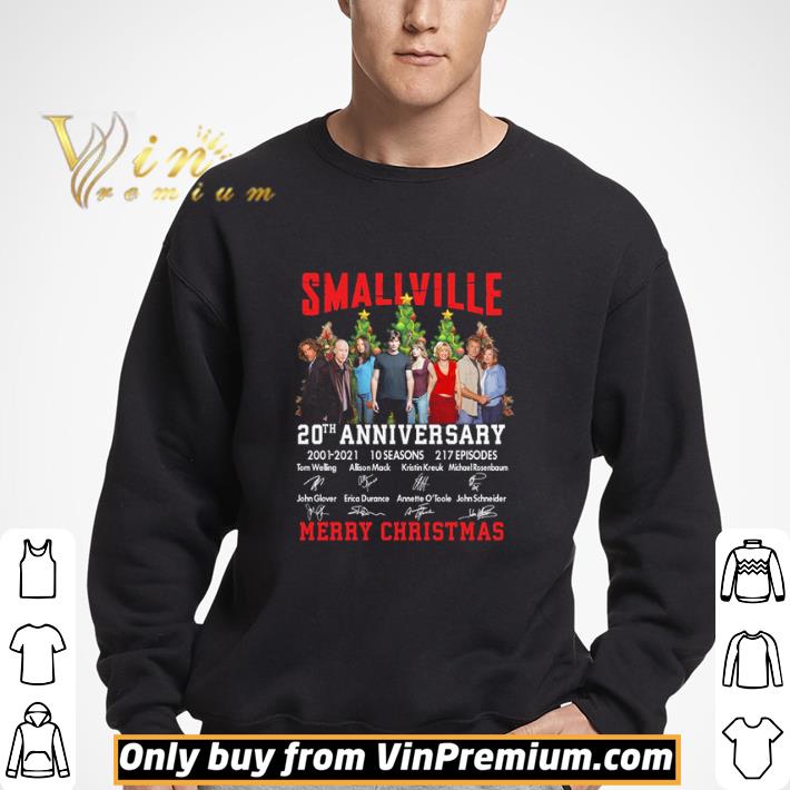 Smallville 20th anniversary 2001 2021 10 seasons 217 episodes merry Christmas shirt