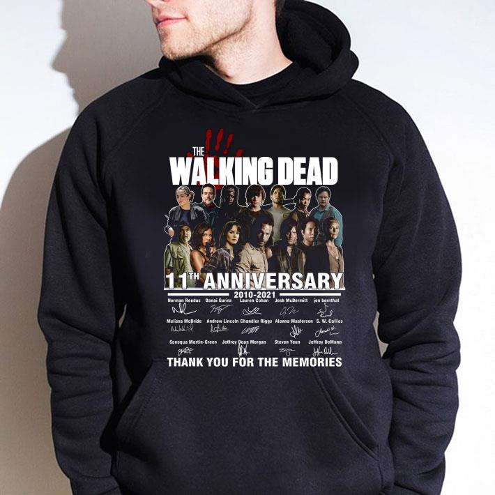 Funny The Walking Dead 11th Anniversary 2010-2021 Thank You Signatures shirt