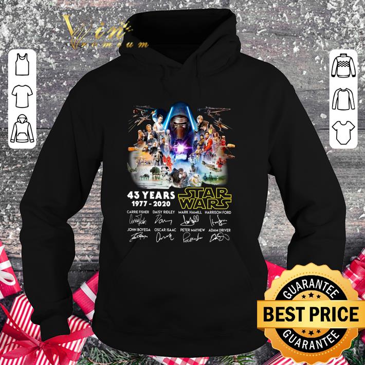 Official 43 Years 1977-2020 Star Wars Signatures Memories shirt 3 Official 43 Years 1977-2020 Star Wars Signatures Memories shirt