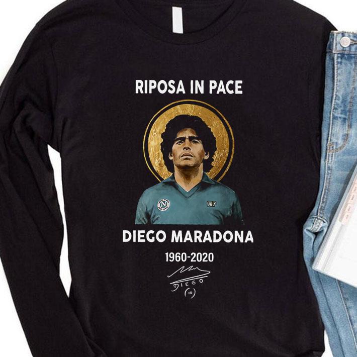 Hot Riposa In Pace RIP Diego Maradona 1960-2020 Signature shirt