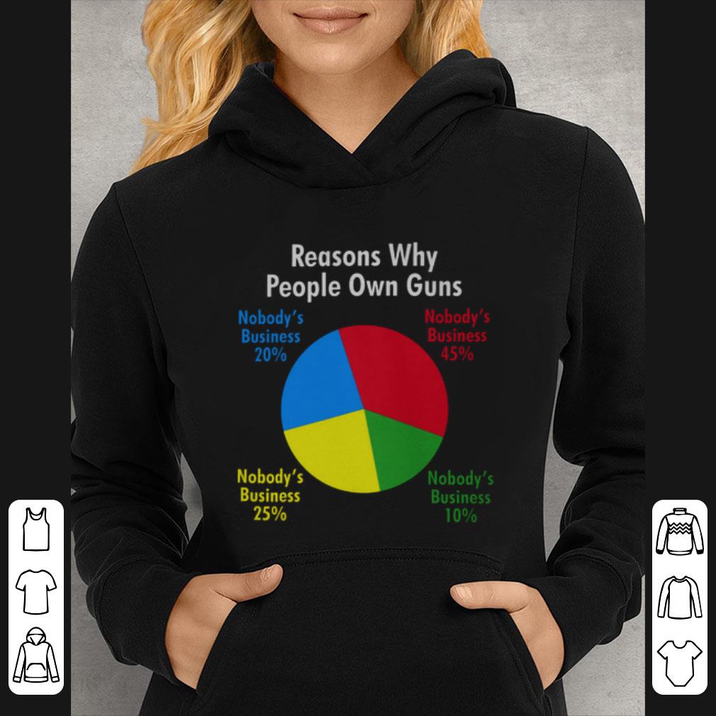 Premium Reasons why people own guns nobody's business pie chart shirt