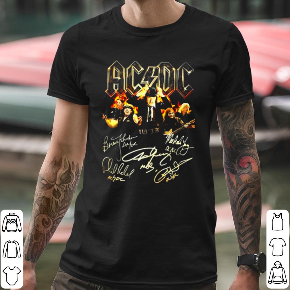 Best Signature Acdc Members shirt