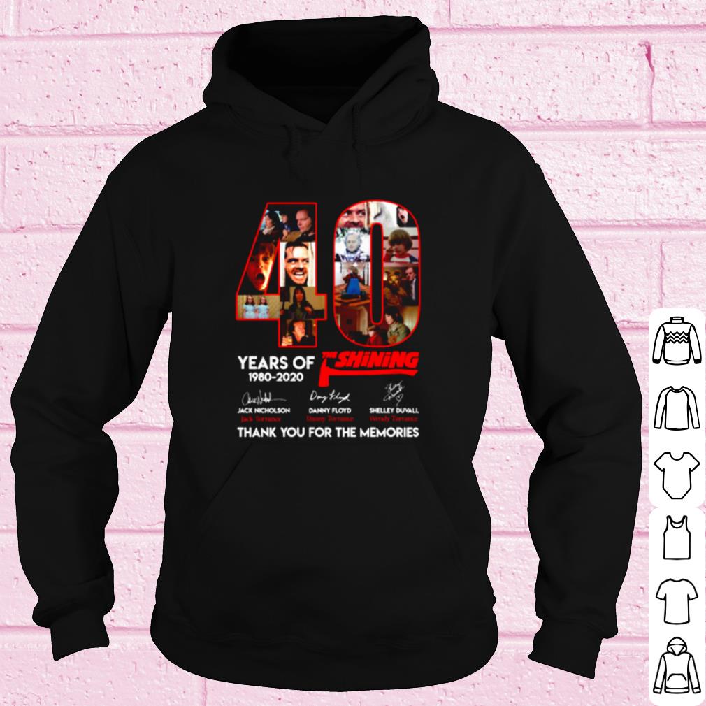 Nice 40 Years Of The Shining Thank You For The Memories Signature shirt