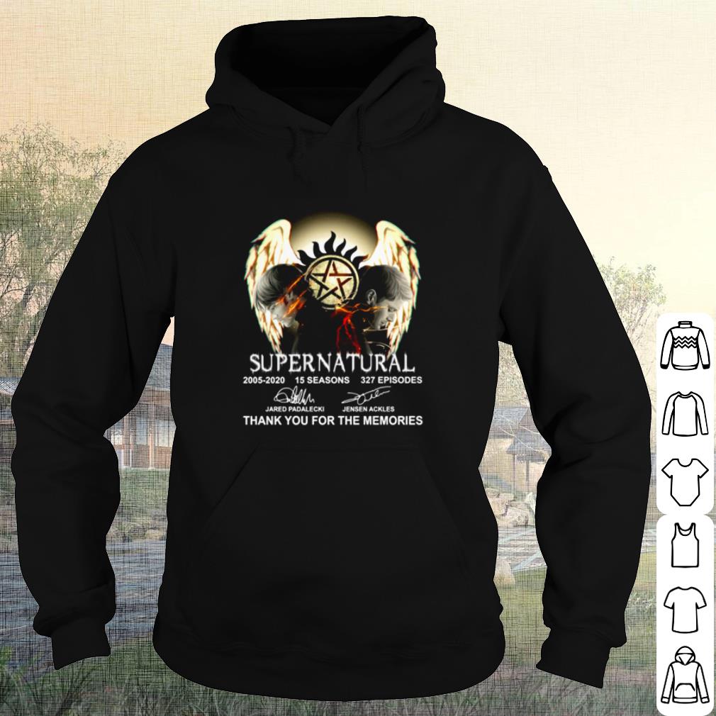 Premium Supernatural 2005 2020 Thank You For The Memories Sign shirt