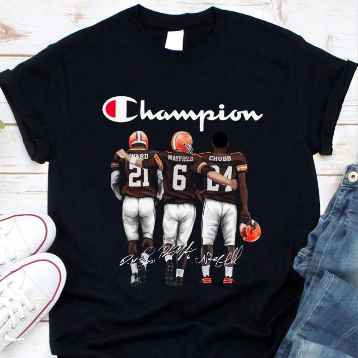 Logo Champion Cleveland Browns Baker Mayfield Denzel Ward Nick Chubb ...