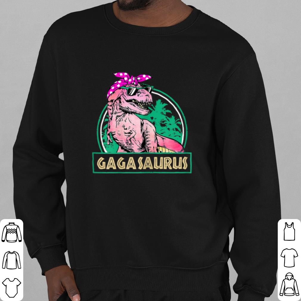 Official Womens Gagasaurus T Rex Gaga Saurus Dinosaur shirt