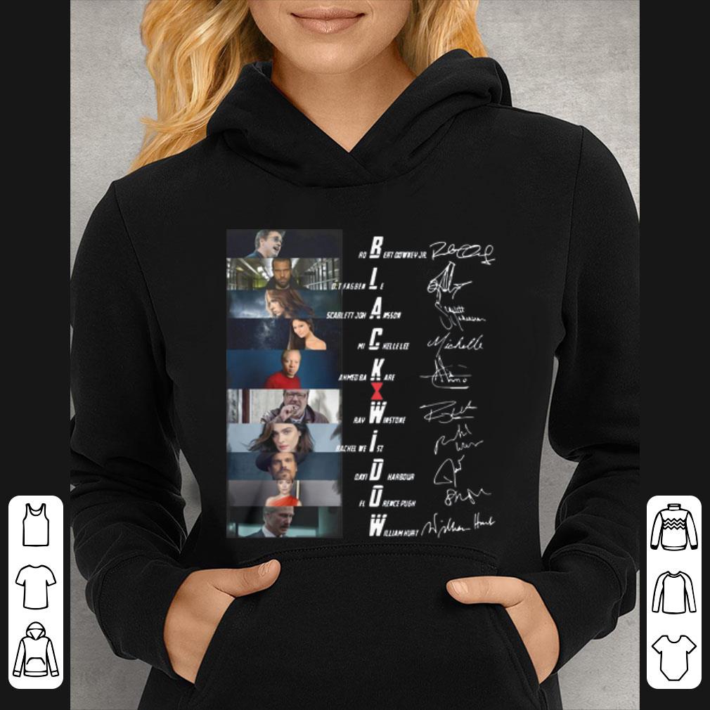 Premium Marvel Black Widow Characters Signatures shirt