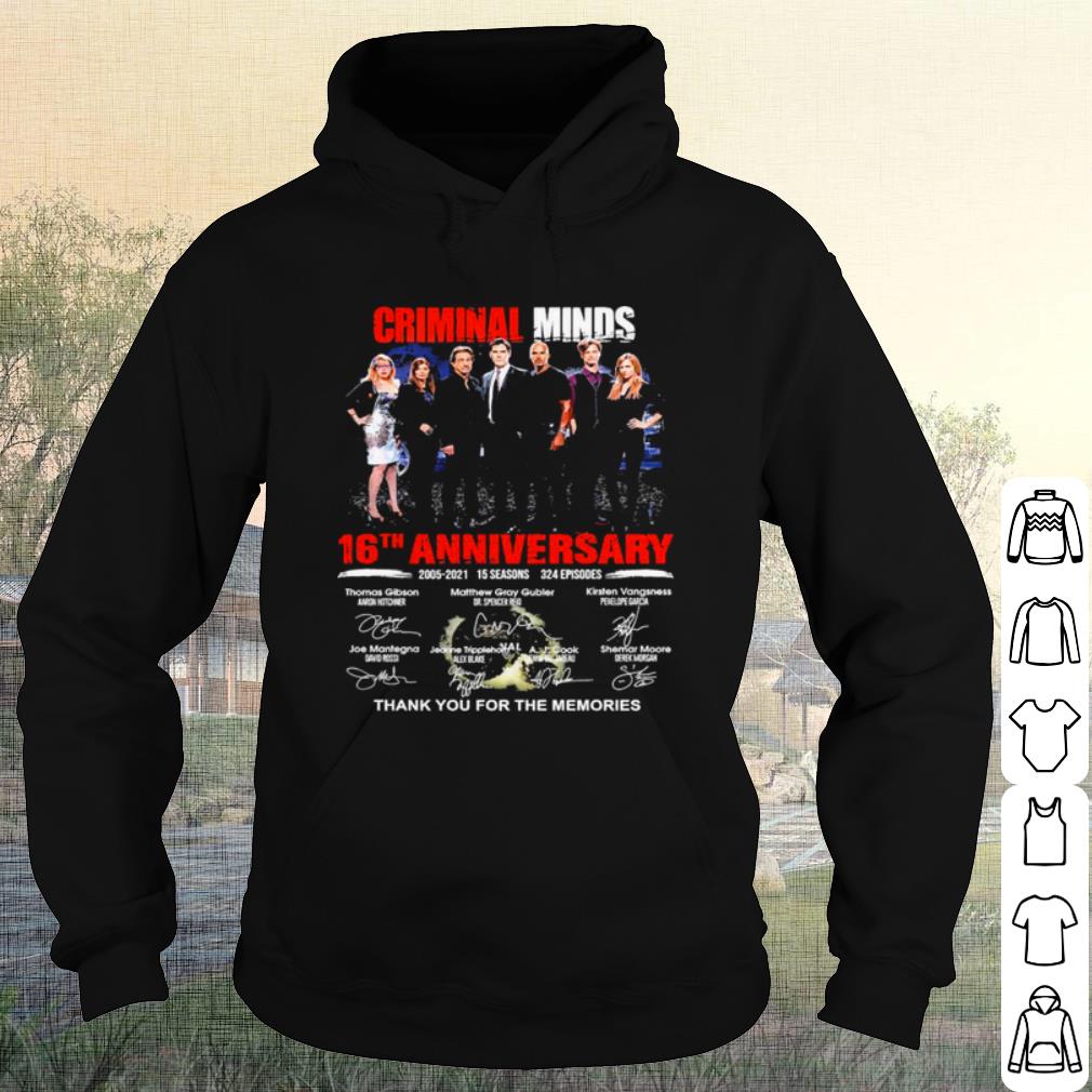 Premium Criminal Minds 16th Anniversary 2005 2021 Thank The Memories Signatures shirt