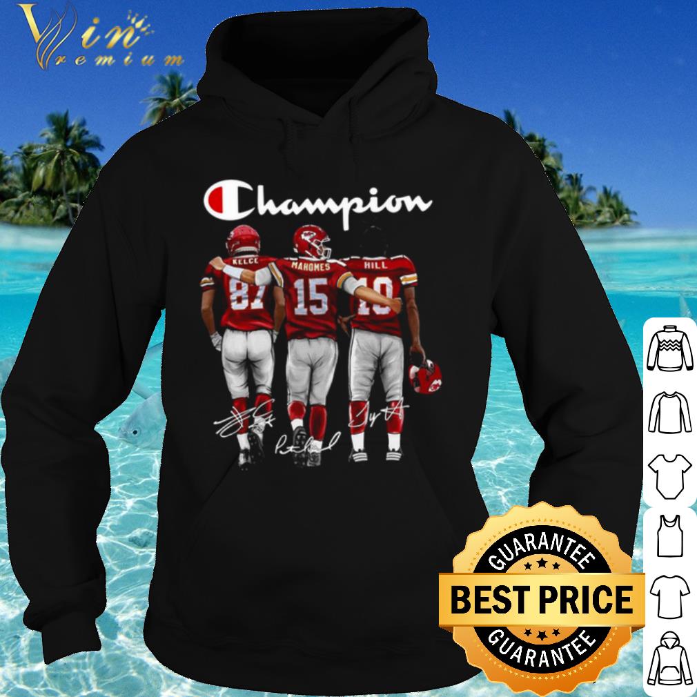 Premium Champion Kansas City Chiefs Kelce Mahomes and Hill Signatures shirt