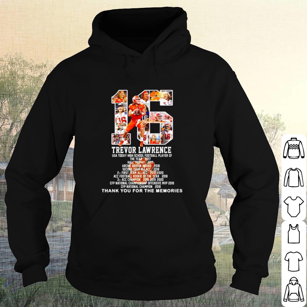 Premium 16 Trevor Lawrence Usa Today High School Football Thank The Memories shirt