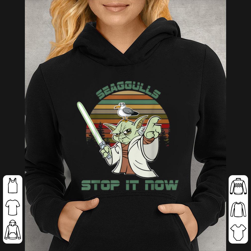 Official Vintage Yoda Seagulls Stop It Now shirt