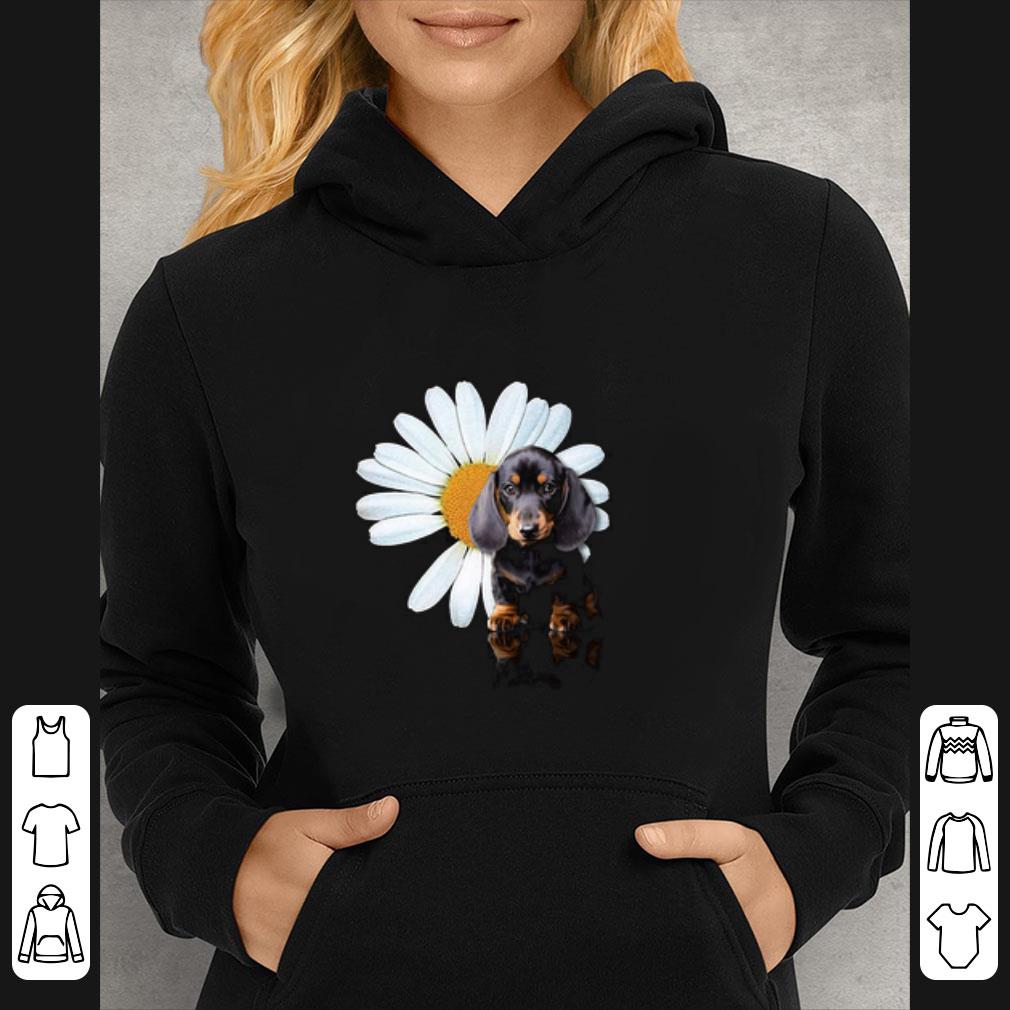 Original Dachshund and a Daisy flower white shirt