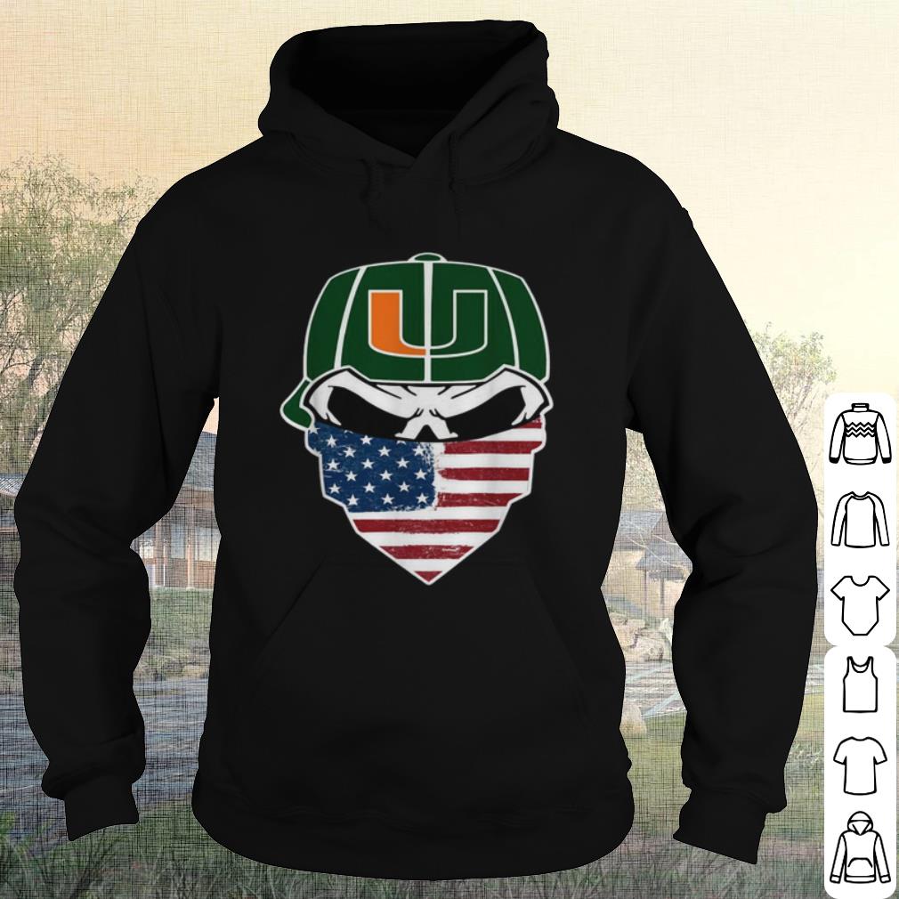 Premium Face Mask American Flag Miami Hurricanes Football shirt