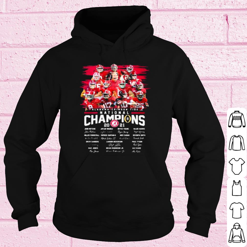 Nice Alabama Crimson Tide College Football Playoff National Champions 2021 Signature shirt