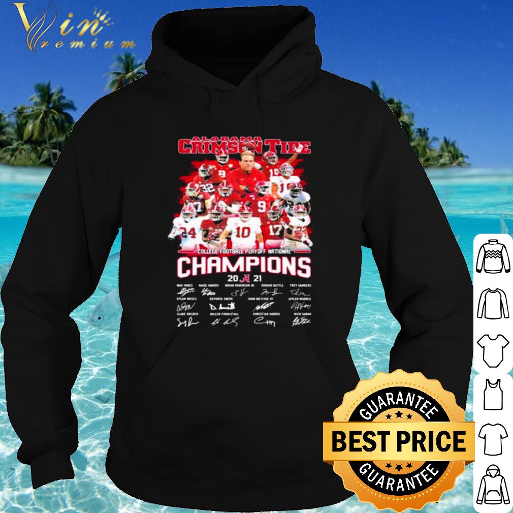 Official Alabama Crimson Tide Football Playoff National Champions 2021 Signature shirt