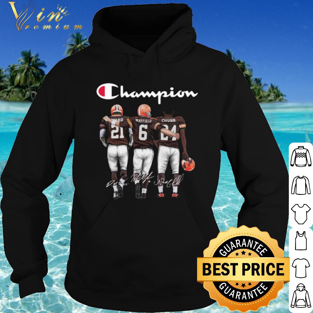 Official Cleveland Browns Champion Mayfield Chubb signatures shirt