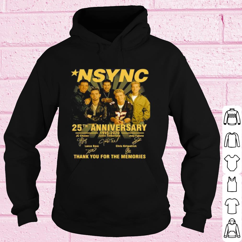 Nice Nsync 25th Anniversary 1995 2020 Thank You For The Memories Signature shirt