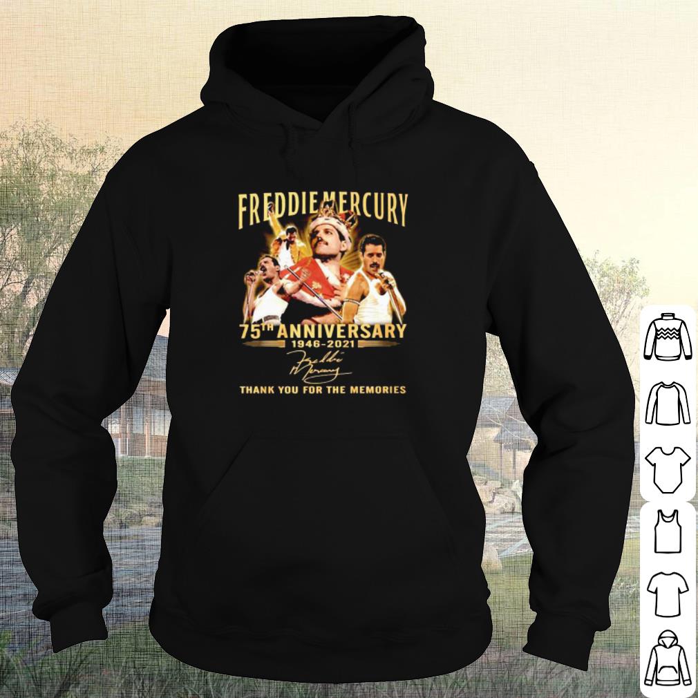 Premium 75 Years Of Freddie Mercury 1946 2021 Thank You For The Memories shirt