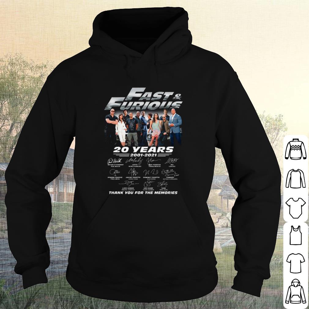 Premium Fast And Furious 20 Years 2001 2021 Thank You For The Memories Signature shirt