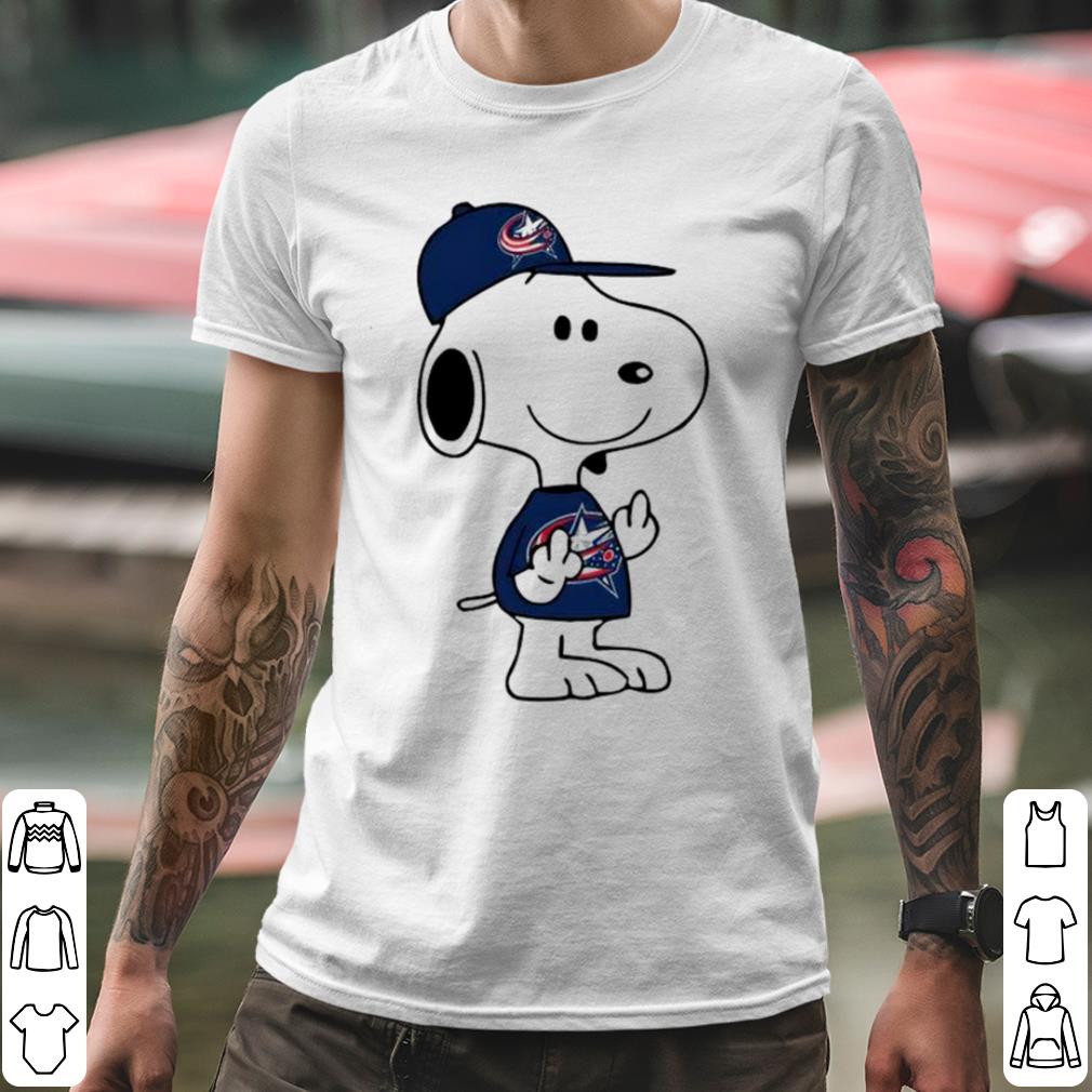 Premium Snoopy Columbus Blue Jackets NHL Double Middle Fingers Fck You shirt