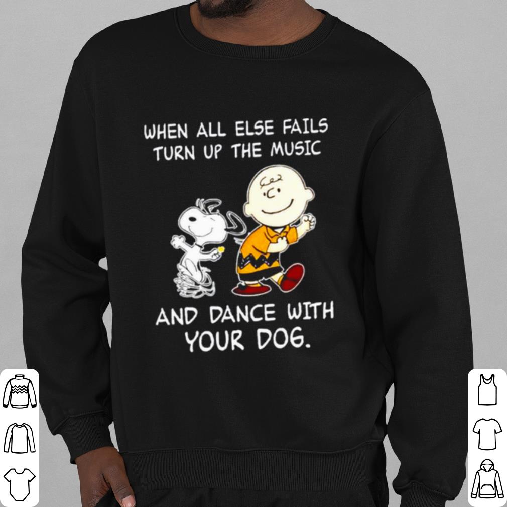 Official The Charlie Brown And Snoopy When All Else Fails Turn Up The Music shirt