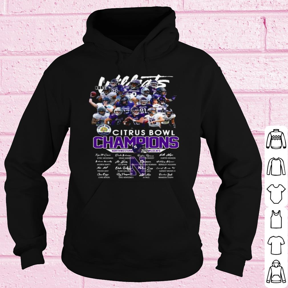 Nice Citrus Bowl Champions Northwestern Wildcats Signatures shirt