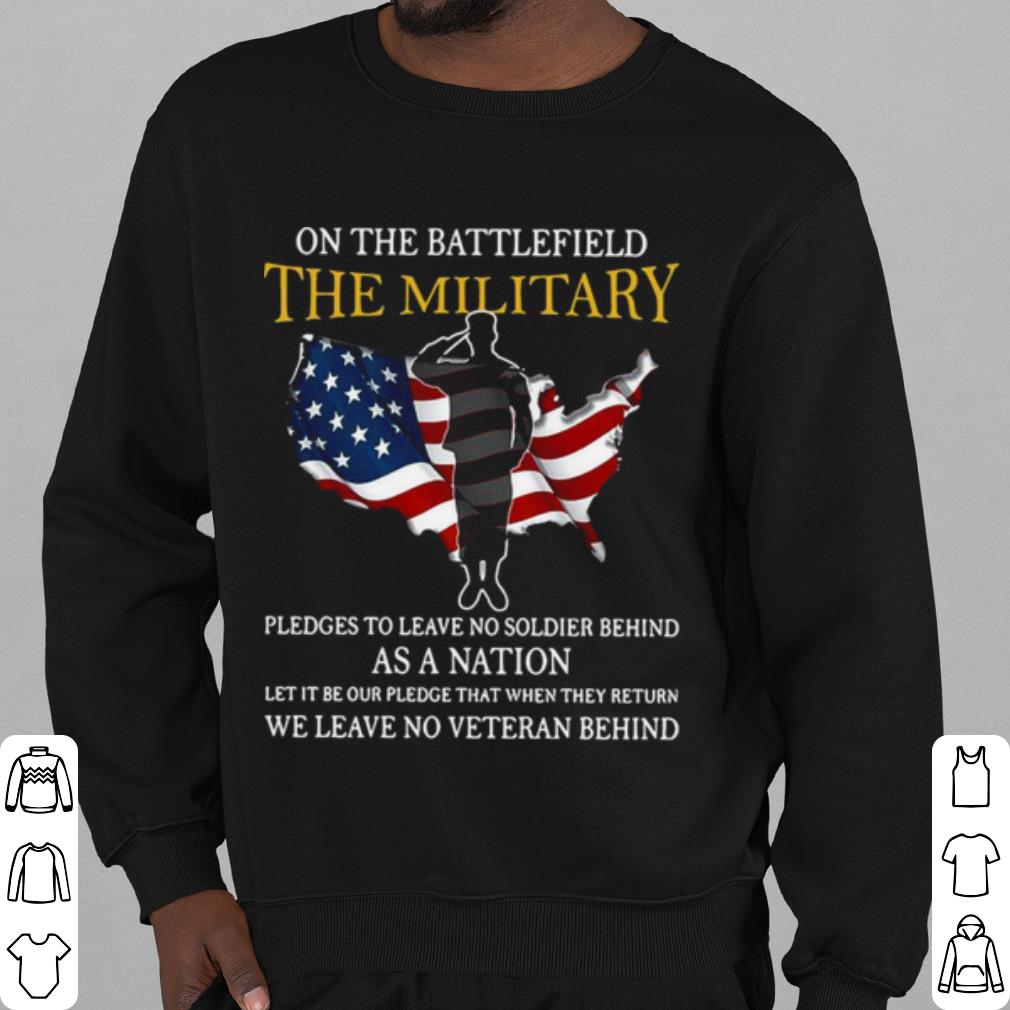 Official On The Battlefield The Military Pledges Nation Flag America shirt