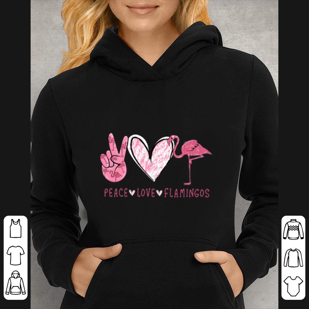 Pretty Peace Love Flamingos shirt