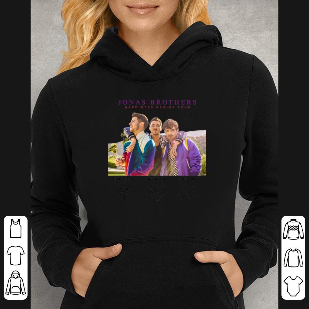 Top Jonas Brother happiness begins tour signatures shirt
